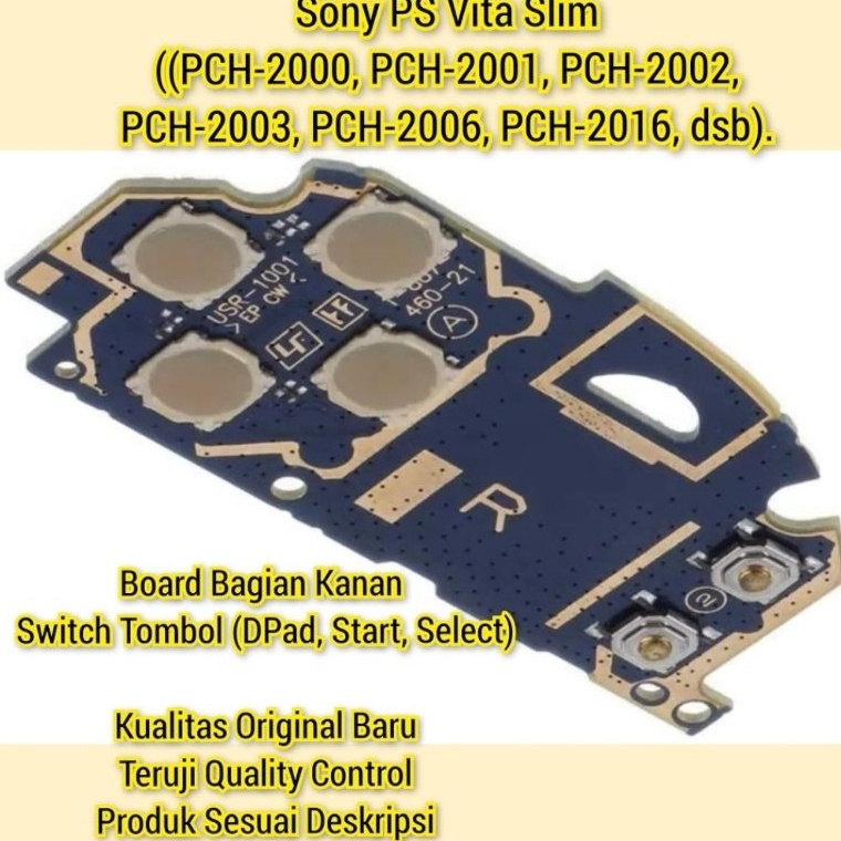 Board Bagian Kanan Switch Tombol DPad Start Select Sony PSV PS Vita Slim PCH2 Original Baru k U4T5
