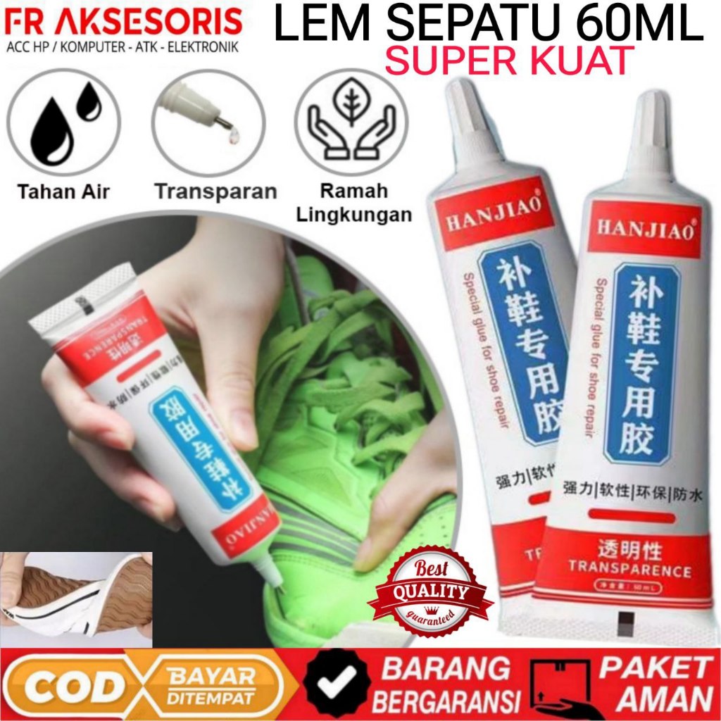 Lem Sepatu Super Kuat Tahan Air Lem Perekat sepatu 60ml Bening Lem serbaguna