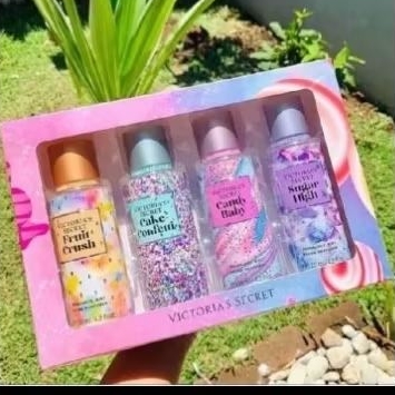 (isi 4Botol) Parfum VICTORIA SECRET GIFT SET FRUIT CITRUS CAKE CONFETTI CANDY BABY  (@125ml)