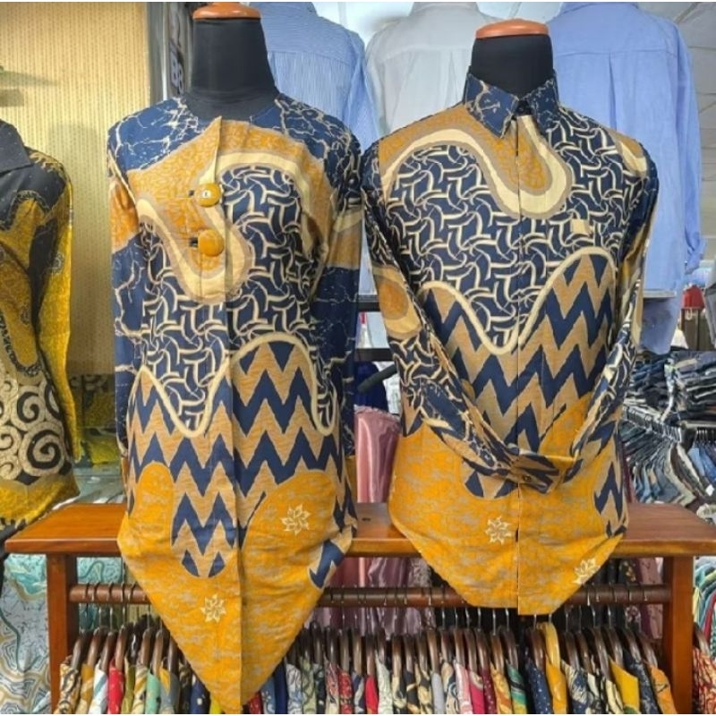 baju batik tunik couple bahan katun full lapisan puring trikot premium