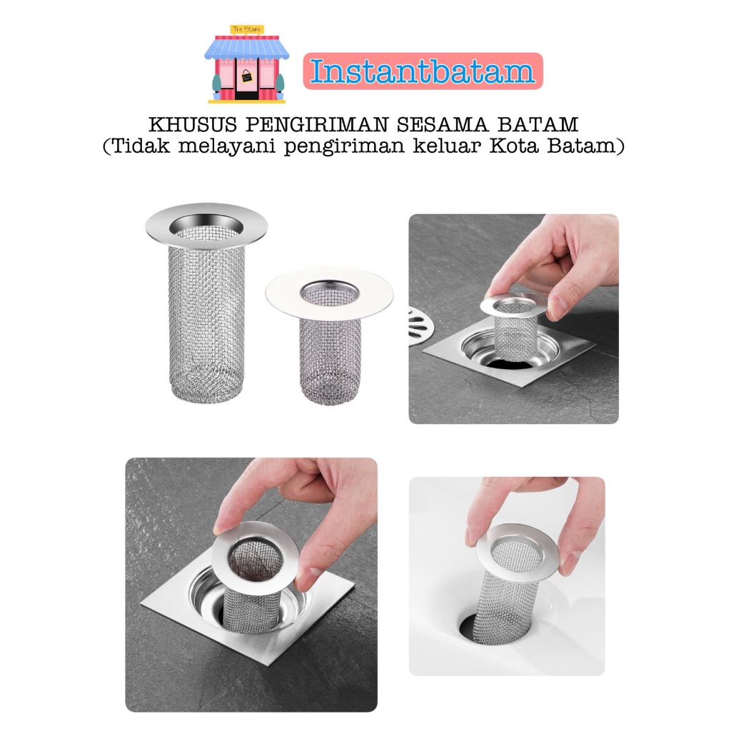 879 Penutup Saluran Air Kamar Mandi 304 stainless Steel Saringan Got Kamar Mandi Anti Bau