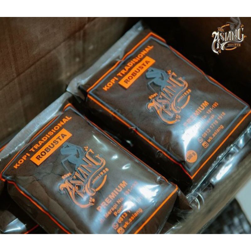 

Bubuk kopi robusta Asiang khas pontianak, cita rasa yg mantap 200gram.