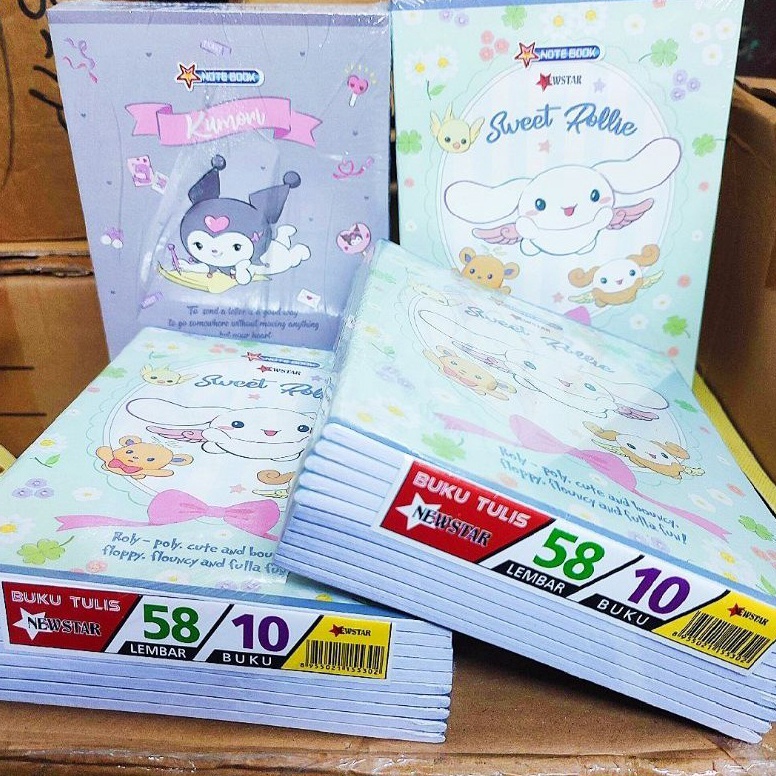 

Buku Tulis Karakter Sanrio Kuromi Dan Cinamorol 1 Buku 58 Lembar h W6G3