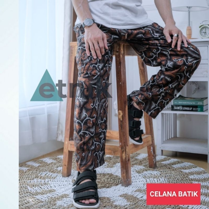 Celana Kolor Santai Dewasa Pria Wanita Motif Batik Ukuran Jumbo