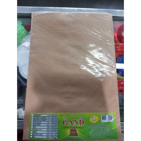 

Amplop Coklat polos Folio Gand 1pak1pcs y S5K4