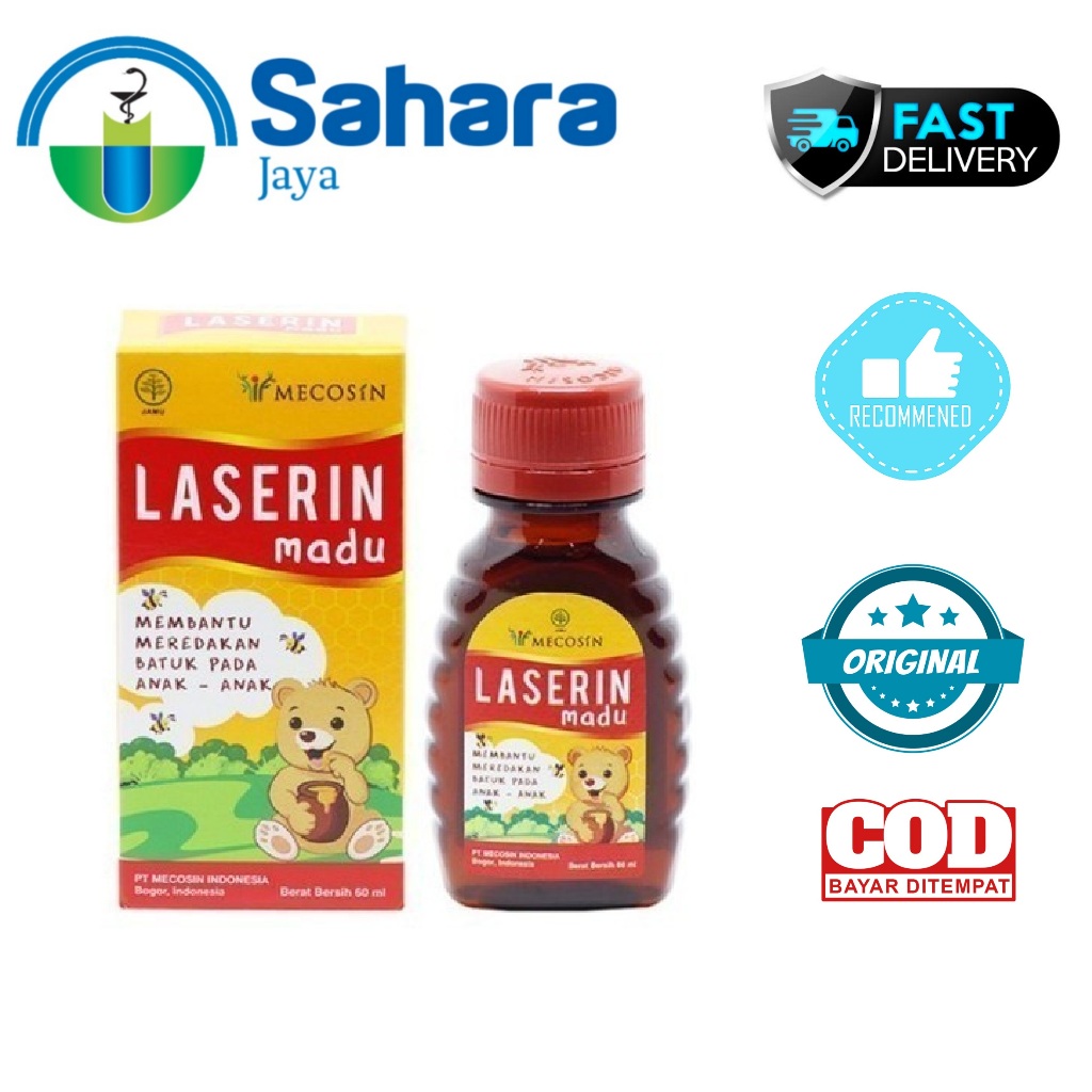 [SJ] Laserin Madu Sirup 60ml - Obat Batuk Pilek Anak