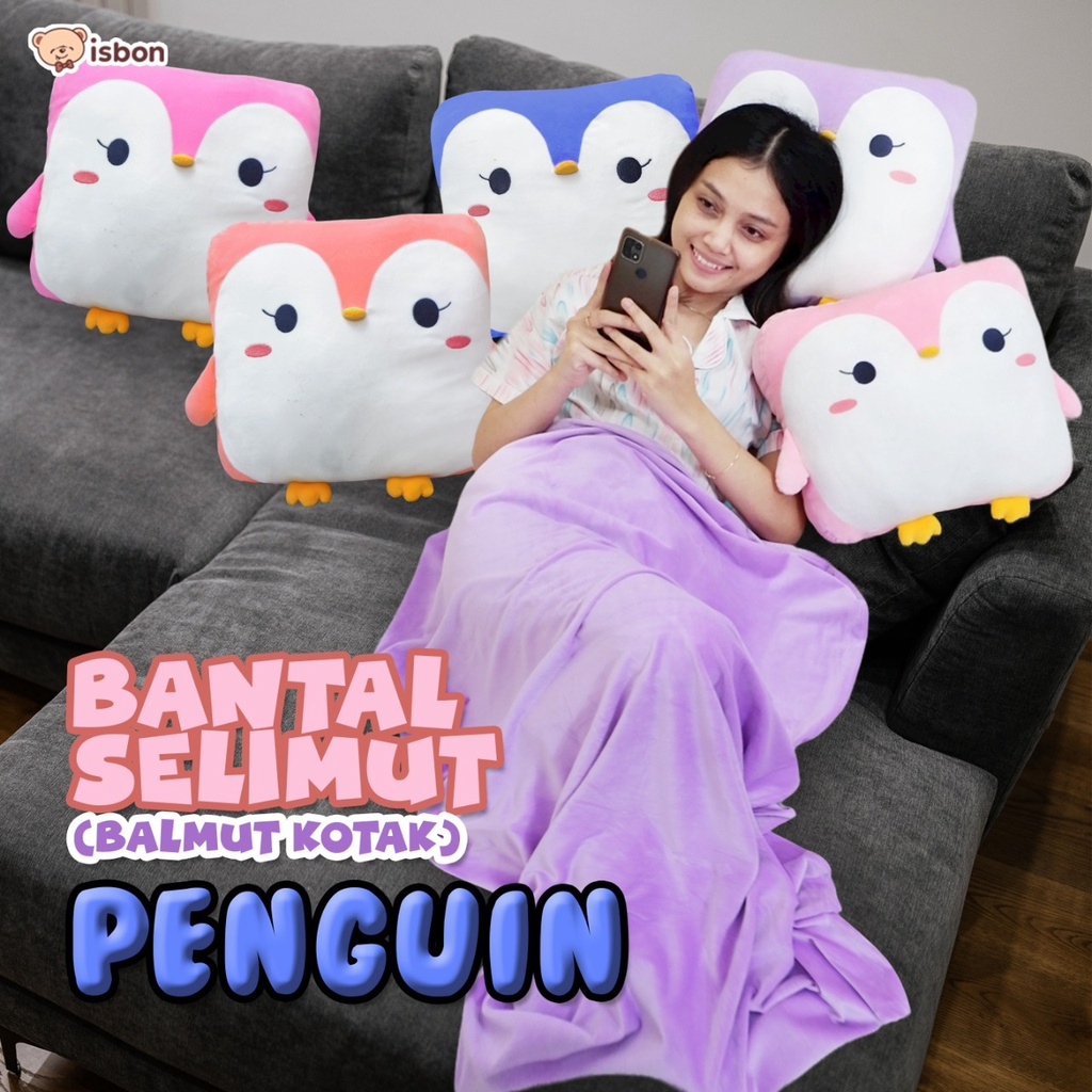 Balmut Bantal Selimut Karakter pingguin ISTANA BONEKA