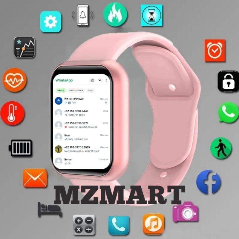 Jam Tangan Pintar Hp Android Smartwatch Anak Pria Wanita Dewasa Bluetooth Monitoring Tidur