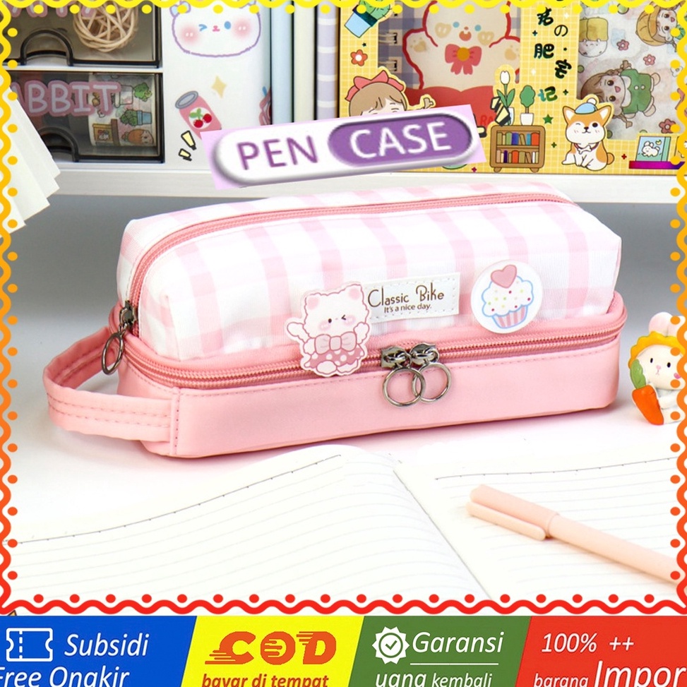 

TXS2A Korean Pen Pencil Case Classic Bike Large Kotak Tempat Pensil MKT x W6S8