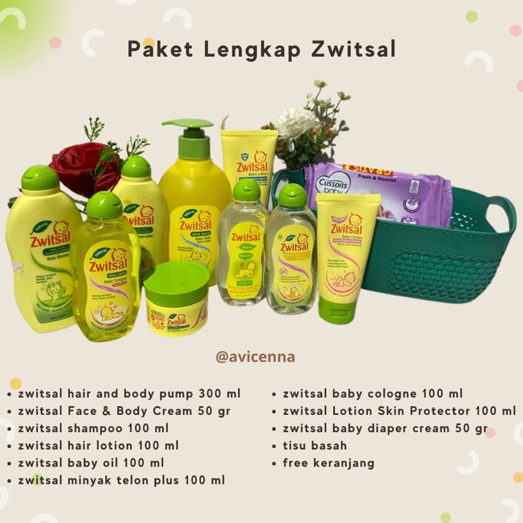 PAKET LENGKAP ZWITSAL  SKINCARE BAYI BARU LAHIR KODE A5R9