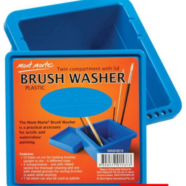 

Brushwasher Twin Compartment Square Plastic v A3B9