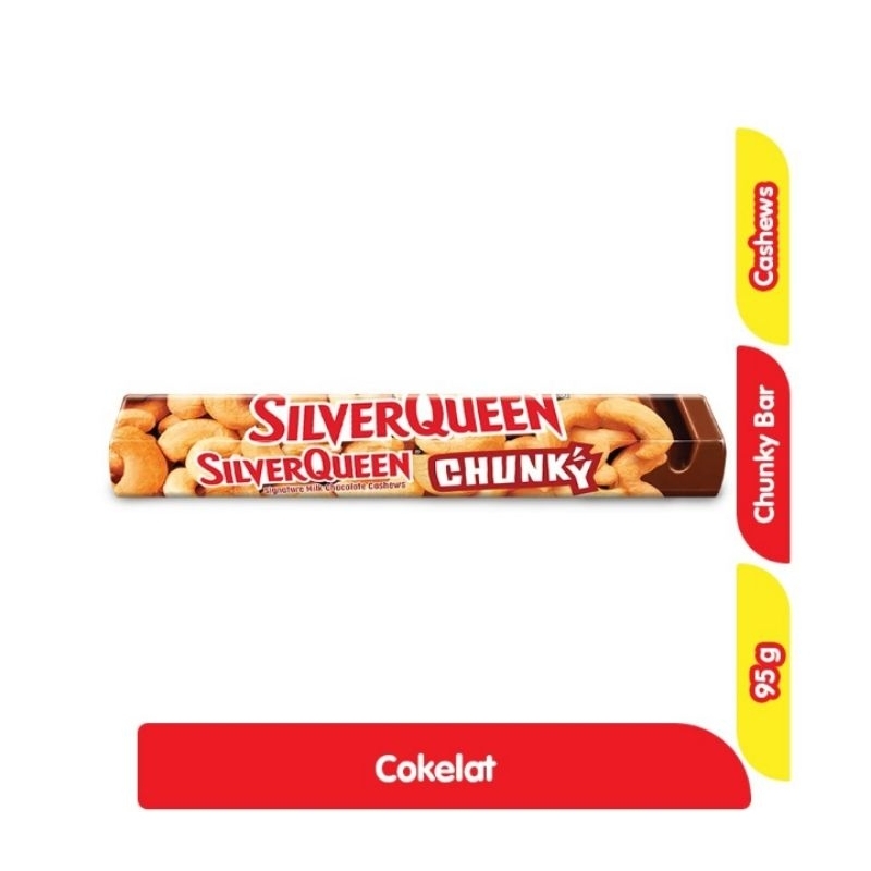 

SilverQueen Chunky Bar Chocolate Cashew dan Almond 95 g / Cokelat Silverqueen