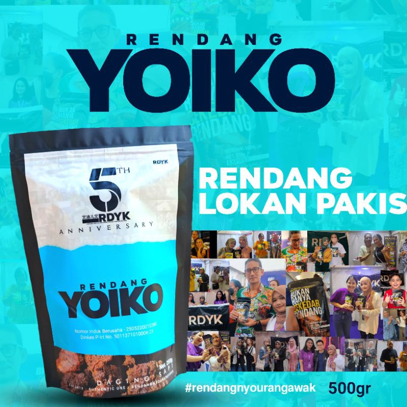 

500gr RENDANG YOIKO LOKAN X PAKIS (Paku) ASLI PADANG