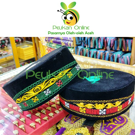 Peci Bordir Motif Aceh Premium - Souvenir Aceh Ama Gayo