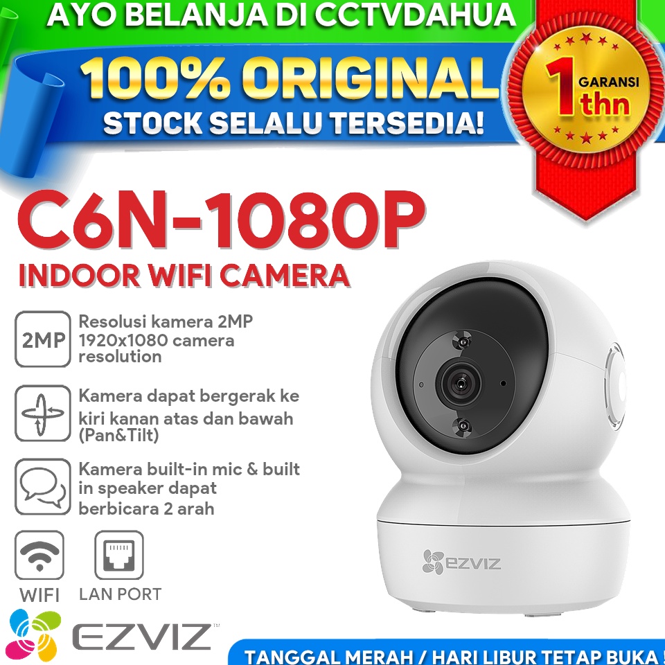 EZVIZ C6N 18P WIFI WIRELESS CAMERA CCTV Smart IP GARANSI RESMI 1 TAHUN q Z1Y4