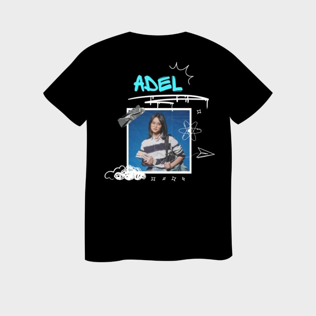 Kaos JKT48 Adel Special Goes To School Edition | Kaos JKT48 | Kaos Unisex Pria Wanita / Ukuran M / L