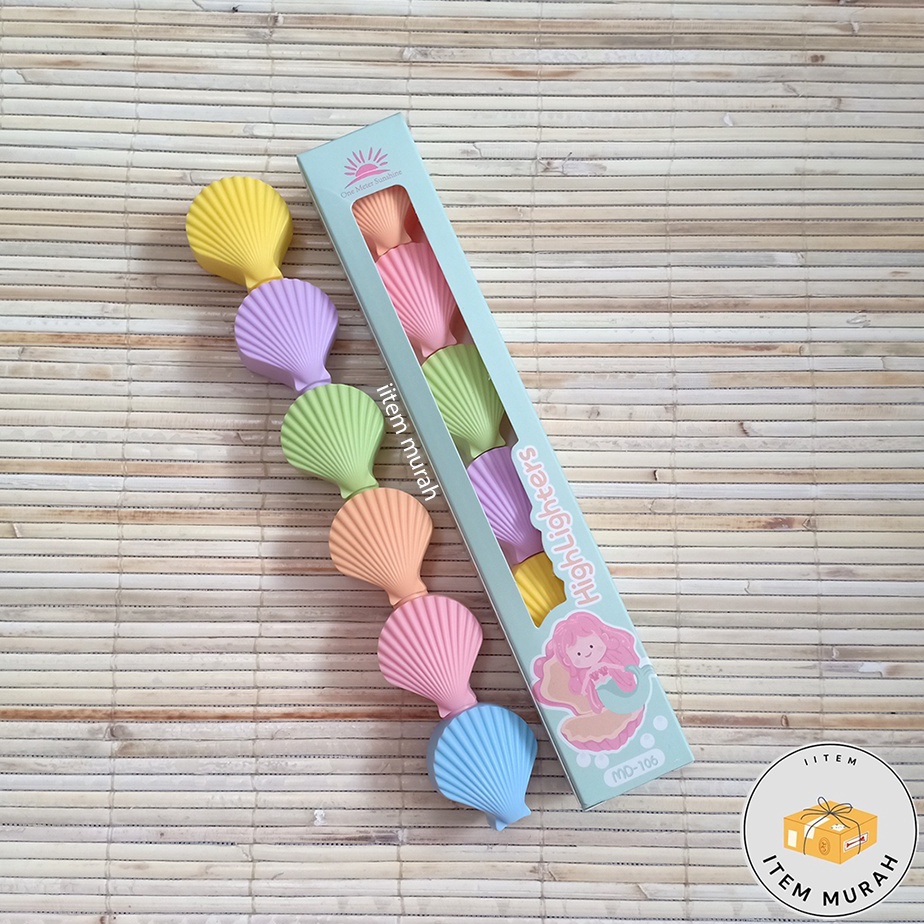 

Highlighter 3D Kerang Tumpuk 1 Set Shell Stabilo Spidol Pastel Marker Textlighter Textliner Kerang tempurung p H2T2