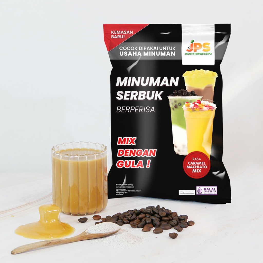 

JPS Mix Caramel Machiato 1 kg Bubuk Minuman Dengan Gula / Serbuk Instan Karamel / Jakarta Powder Supply