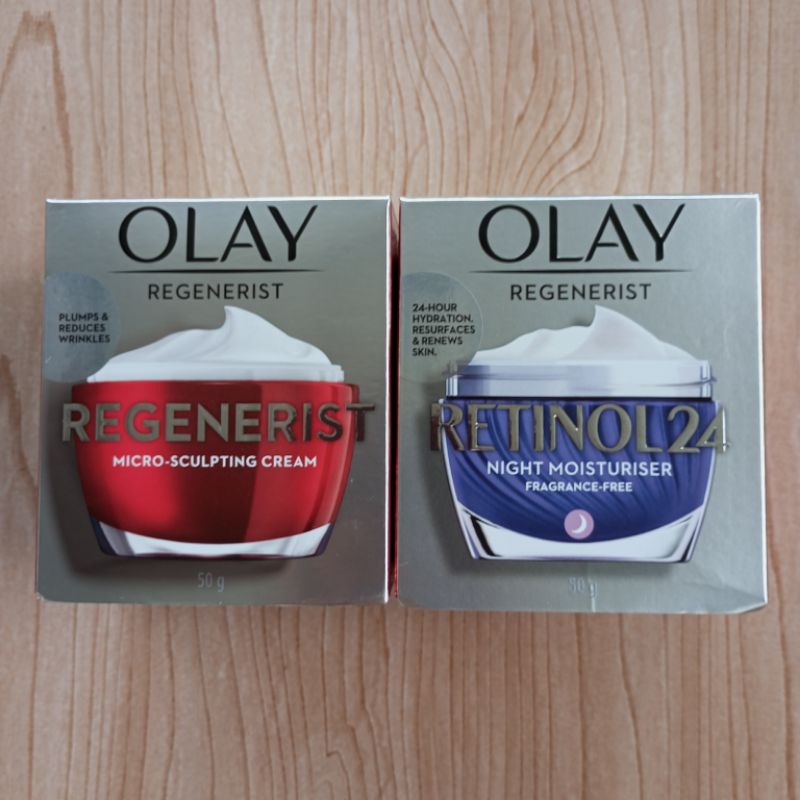 PAKET HEMAT Olay Regenerist Micro-Sculpting Day Cream 50G dan Olay Regenerist Retinol 24 Night Moist