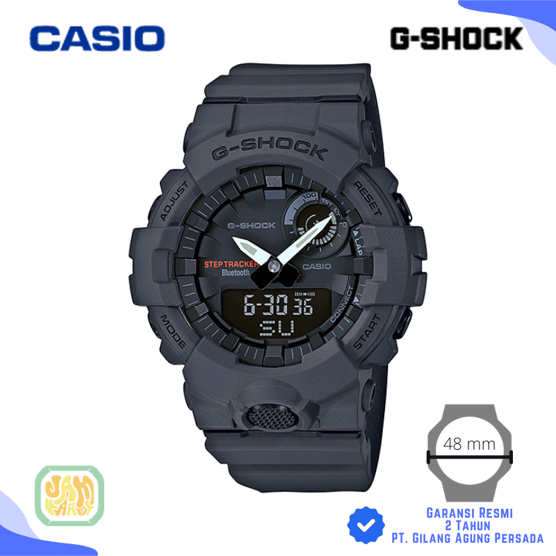 JAM TANGAN PRIA CASIO G-SHOCK GBA-800-8A ORIGINAL - GSHOCK GBA800 ABU-ABU