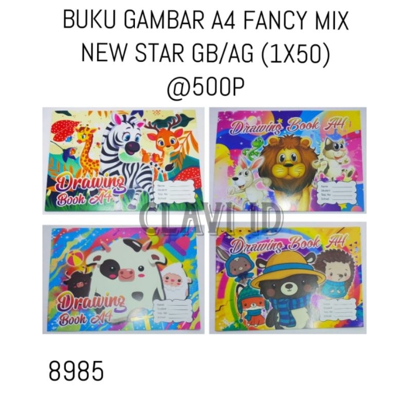 

8985/BUKU MENGGAMBAR A4 FANCY/BUKU MEWARNAI ANAK BUKU GAMBAR MURAH