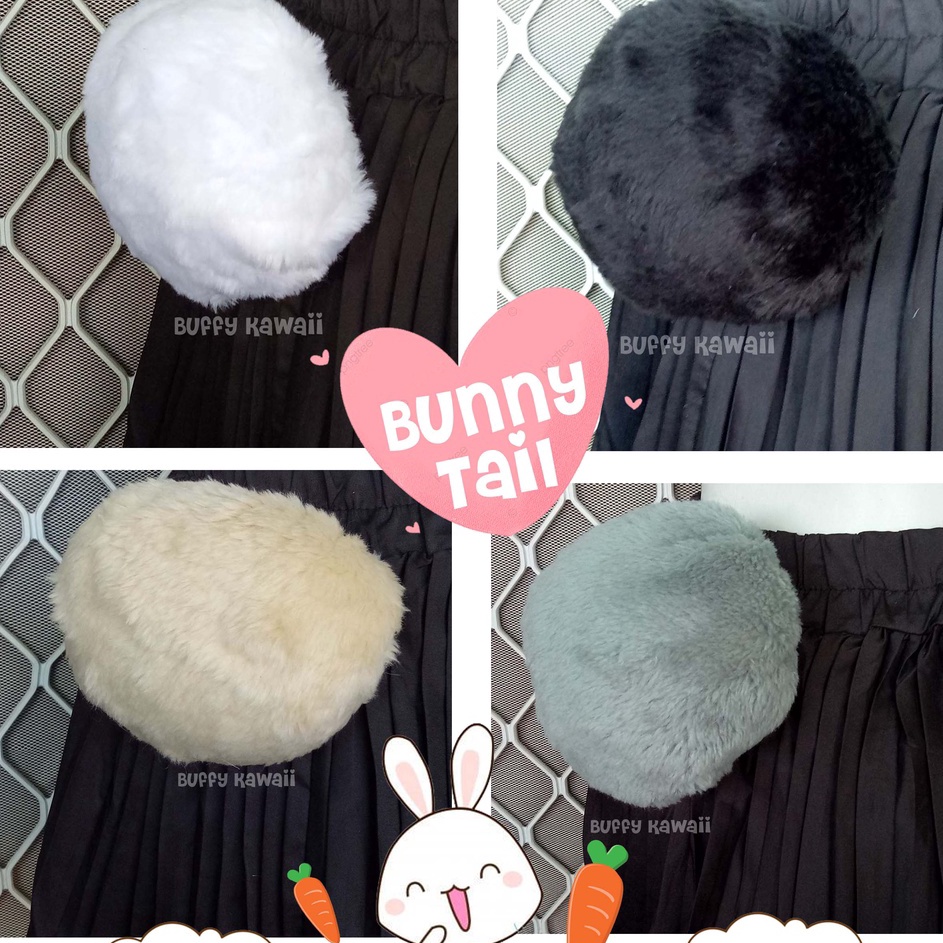 Ekor kelinci halloween costume usagi cosplay rabbit bunny kawaii tail furry fluffy accesories anime