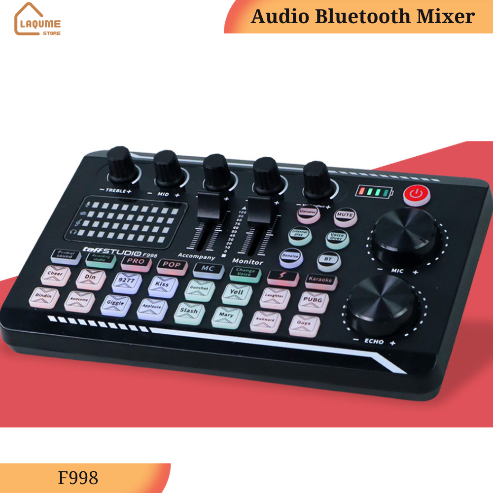 Audio Bluetooth Mixer Sound Card Live Broadcast Karaoke