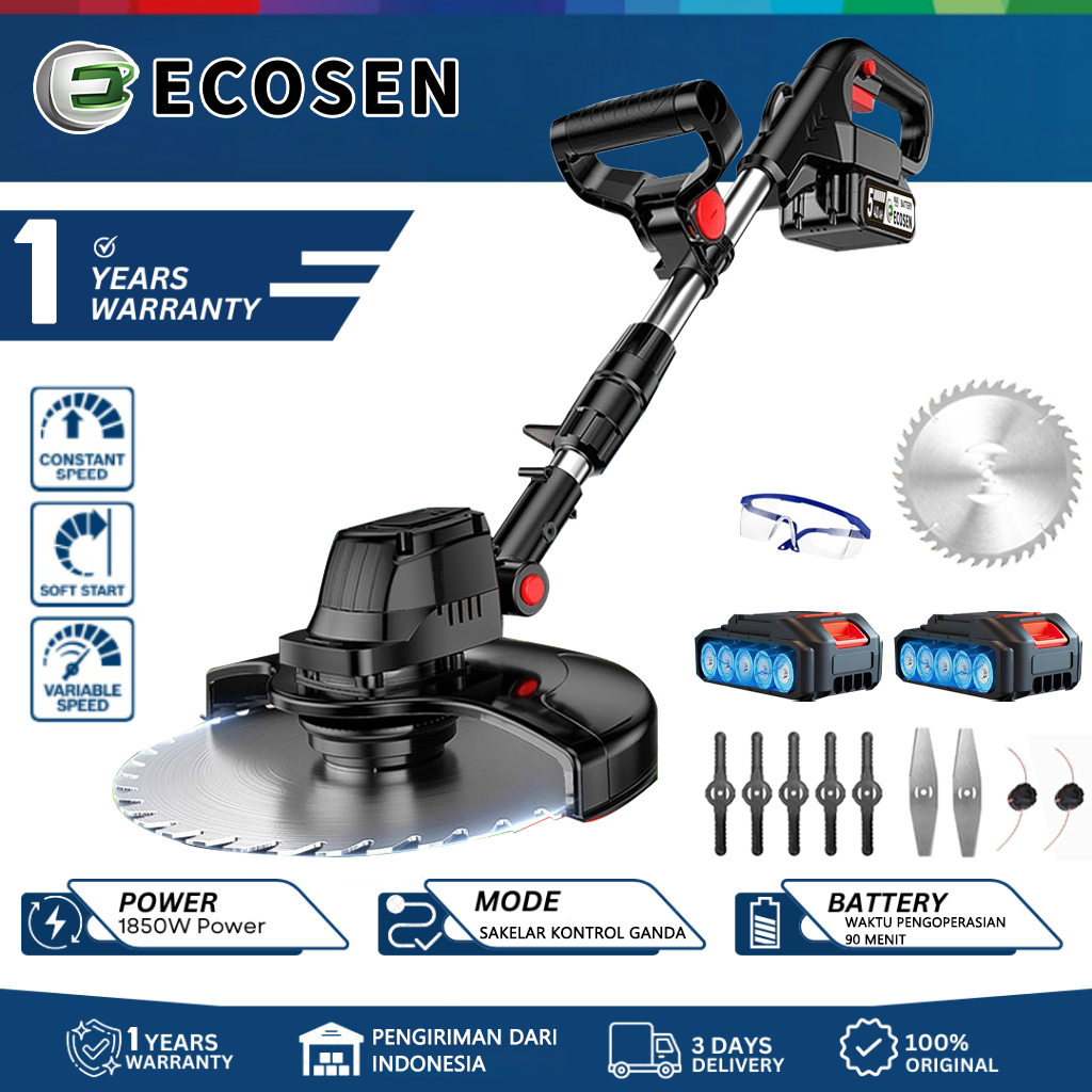 NEW Mesin Potong Rumput Batrai Mesin Pemotong Rumput Listrik Pemotong Rumput Elektrik Cordless