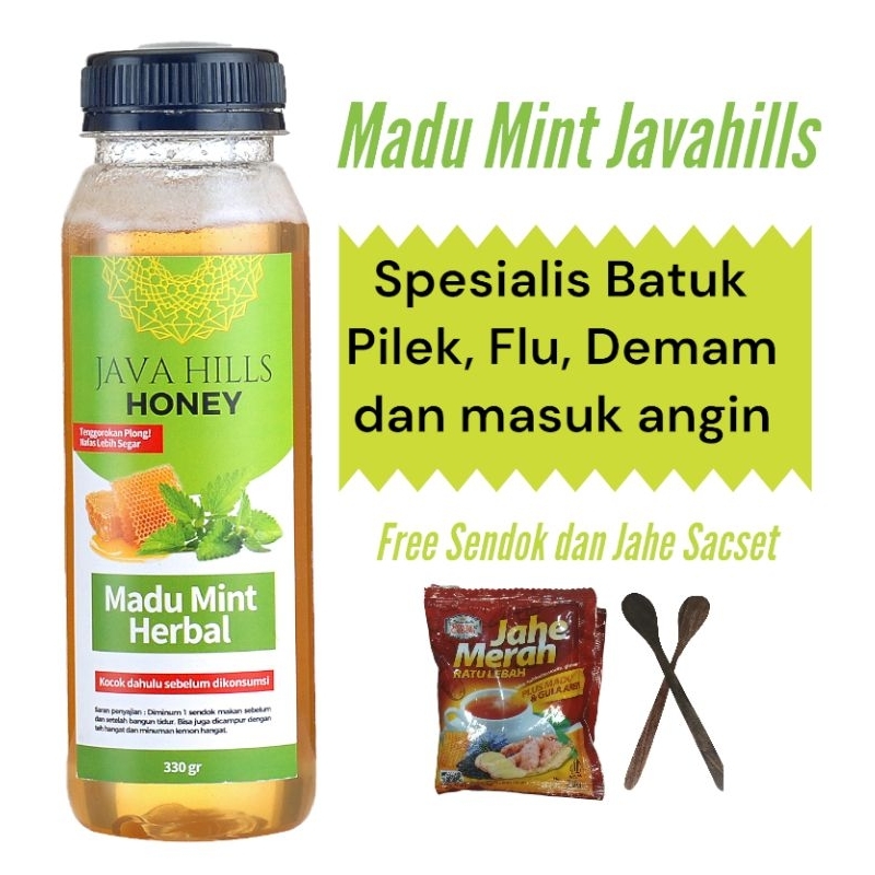 

Madu Mint Java Hills Honey Herbal Javahills Mumtaz Asli 330gr batuk pilek flu masuk angin imun tubuh