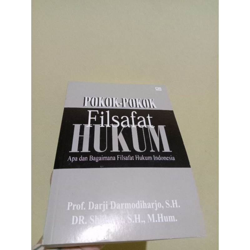 

BUKU POKOK-POKOK FILSAFAT HUKUM