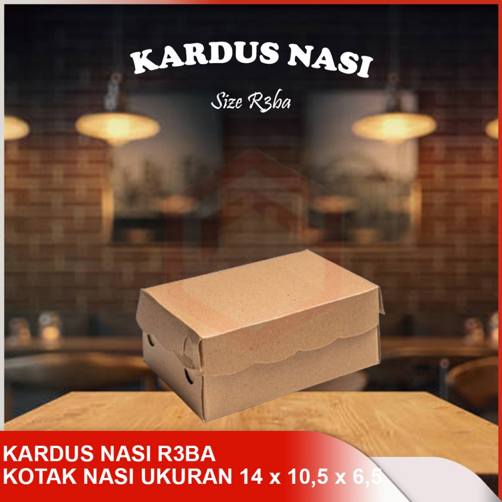 

[350GSM] Kardus Kue R3 Kotak Dus Kue R3 Renda Coklat Non-laminasi / Kardus Snack Kue / Box Hajatan