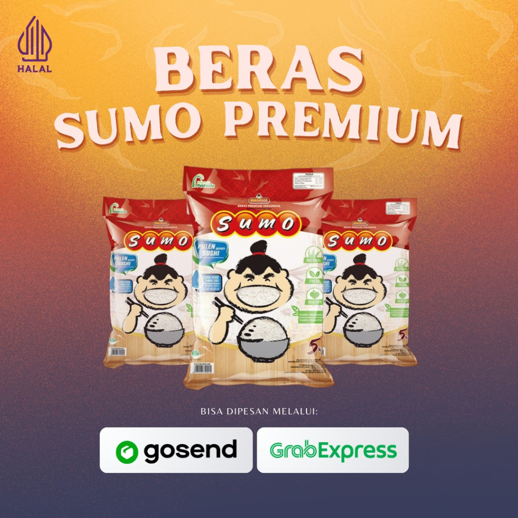 

Beras Sumo Premium Merah Kemasan 5 kg | Kualitas Super Pulen Untuk Segala Makanan Anda!