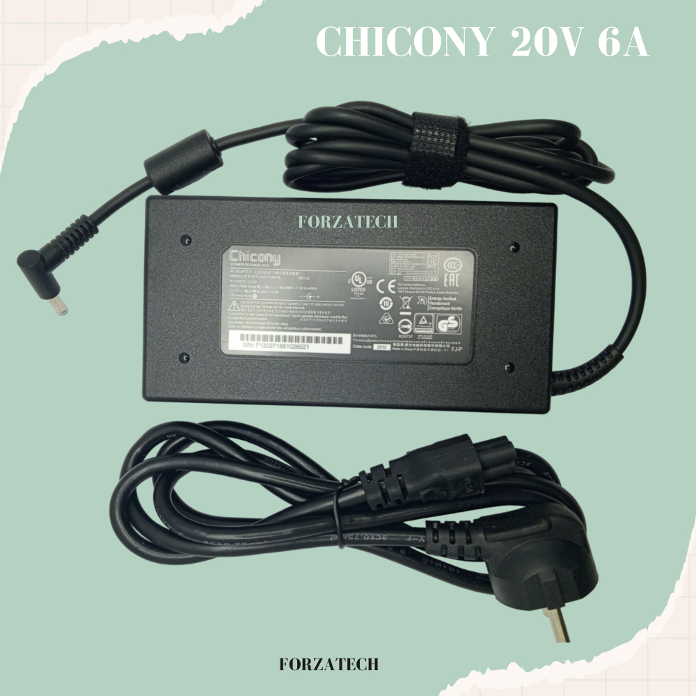 Adaptor Charger Chicony For MSI GF63 Thin 11UC 11SC 11UCX-1424US MS-16R5 - 20V 6A