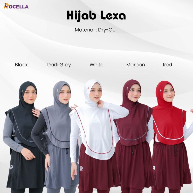 Kerudung Hijab Jilbab instan Sport Panjang Olahraga Senam Jogging Sporty Rocella Lexa