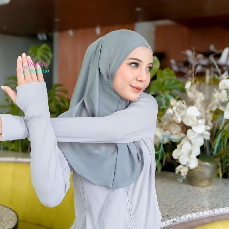 PALING MURAH Zaidah Hijab Instan Olahraga Jersey Premium Non Pet **