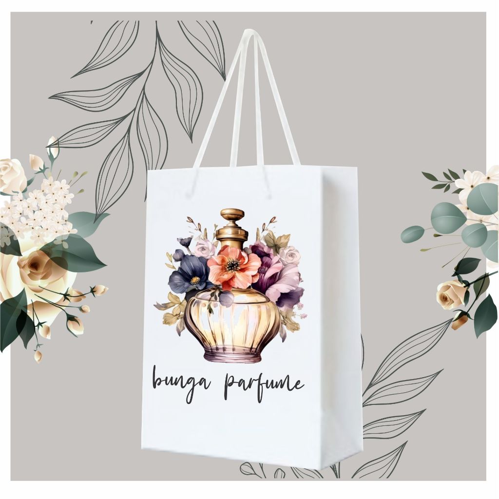 

paperbag putih custom parfum murah 9*4*14