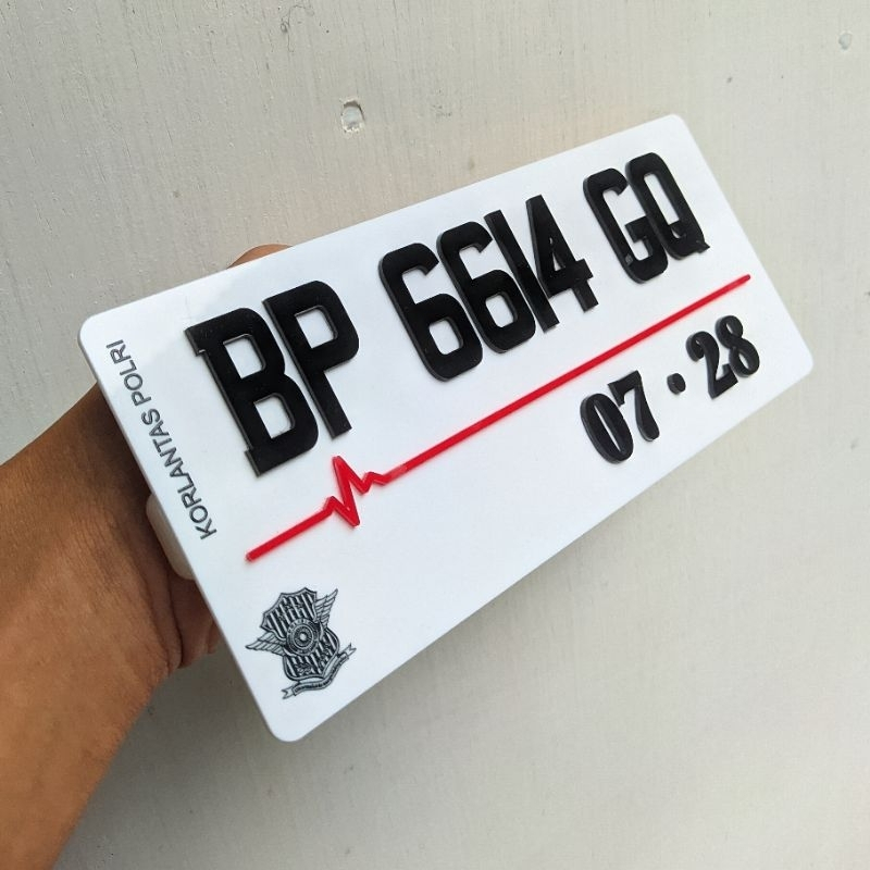 TERMURAH CUSTOM NAMA PLAT NOMOR MOTOR AKRILIK TIMBUL