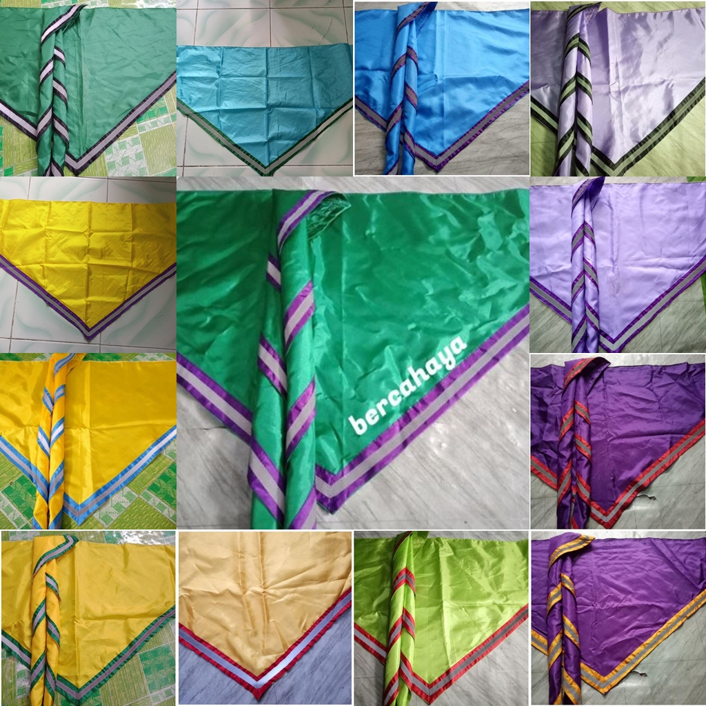 Scarf 2 warna Scraf Slayer Sleyer Pramuka Outbond Pita Bercahaya