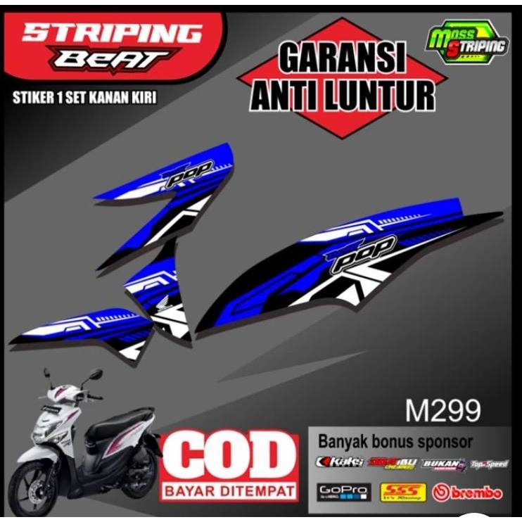Sticker Stiker Striping Motor Honda BEAT POP Lis List Variasi Sticker setriping setiker setrip strip