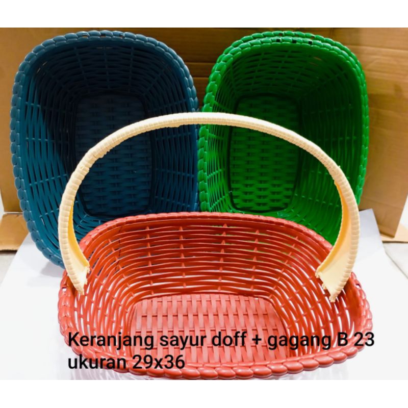 6 pcsKeranjang sayur/Keranjang Parcel/Keranjang hantaran Plastik tebal B 23