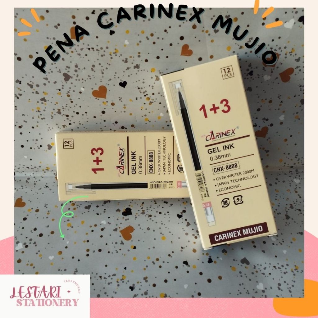 

Pena Carinex Mujio | Pena gel | Pena Murah | Lestari Stationery