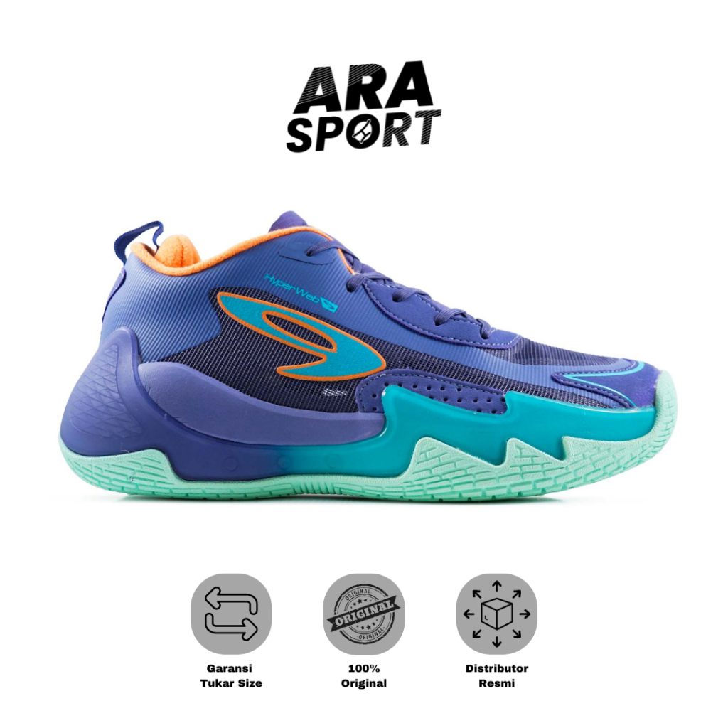 SEPATU BASKET 910 ORIGINAL NAKAMI FLOW - UNGU/BIRU-MD/JINGGA