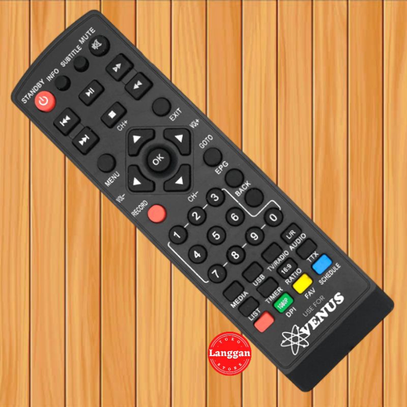 Remot Remote STB Venus Cabai Rawit DVB T2 MPEG4