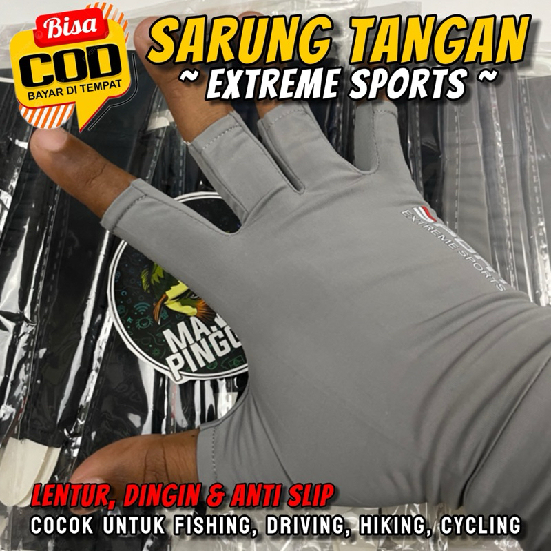 Sarung Tangan Mancing Pria & Wanita Ice Silk Gloves Anti Slip/ Sutra/Nyaman dan Anti Air Touch Scree