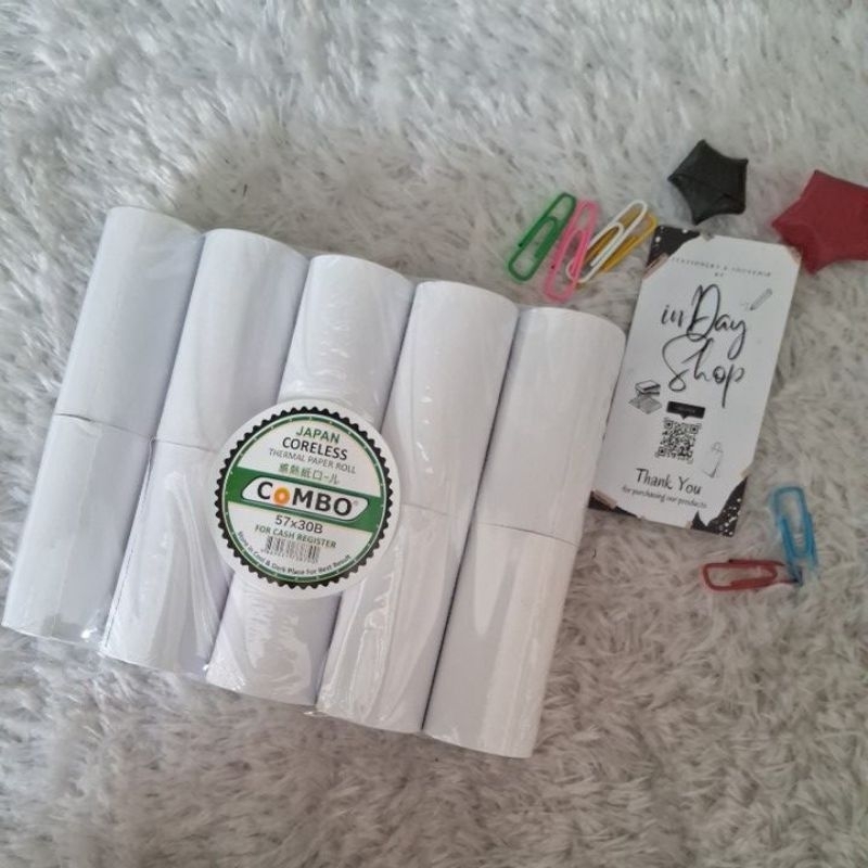 

(5pcs) Kertas Thermal 57x30mm | INDAY SHOP