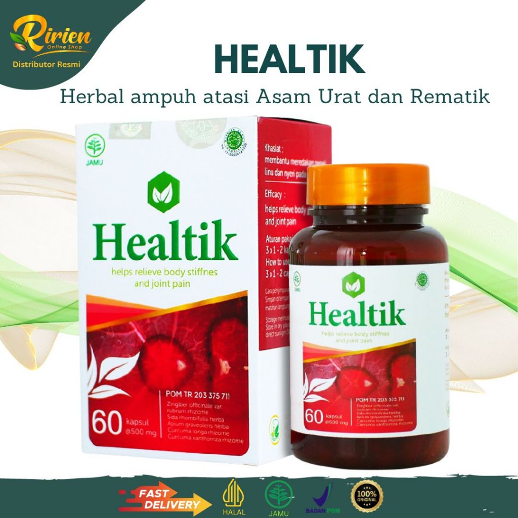 HEALTIK ASLI OBAT NYERI SENDI REMATIK ASAM URAT HERBAL100% ORIGINAL