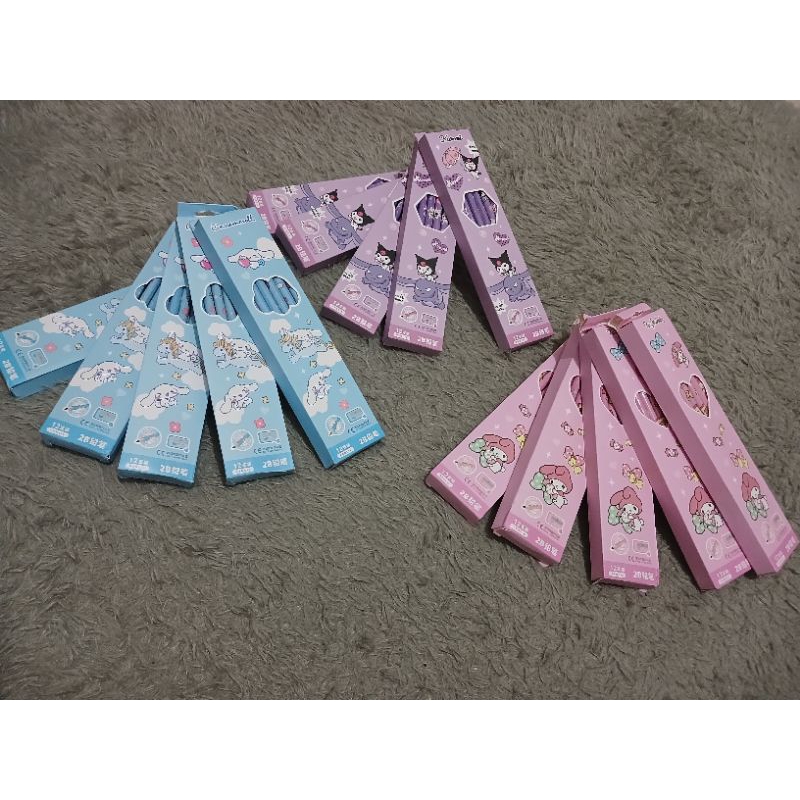 

PENSIL / PINSIL 2B SANRIO SERIES KARAKTER LUCU MY MELODY, KUROMI, CINNAMONROLL ISI 12 / SELUSIN / 1 LUSIN