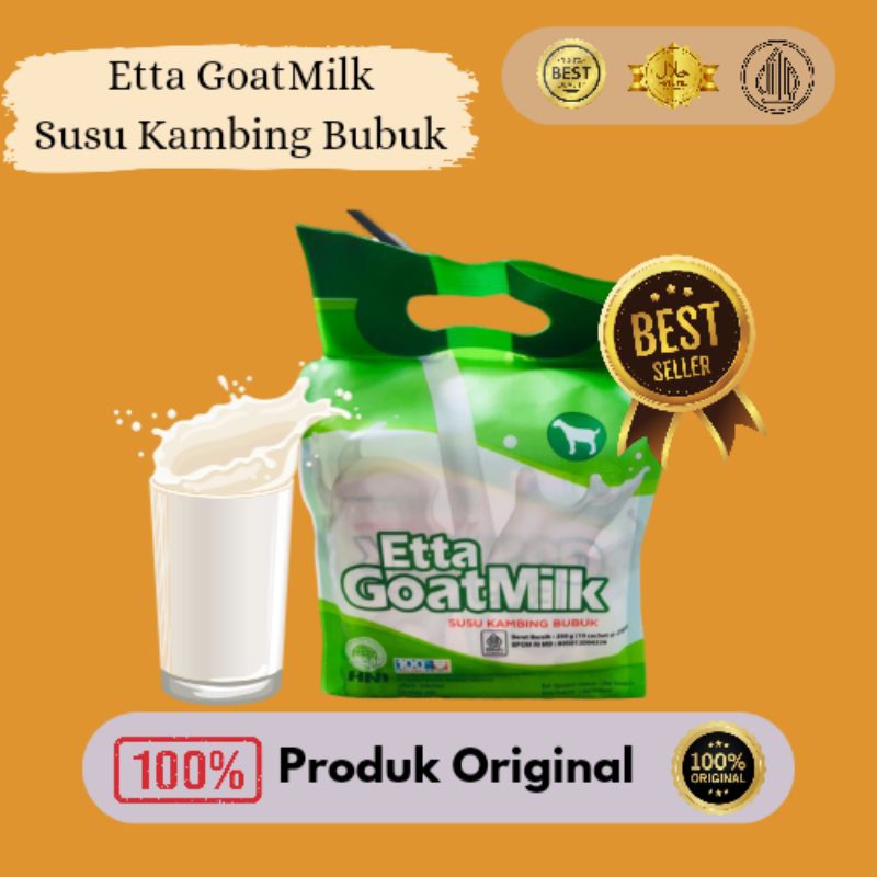

ETTA GOAT MILK" Susu Kambing HPAI 10 Sachet 250g.