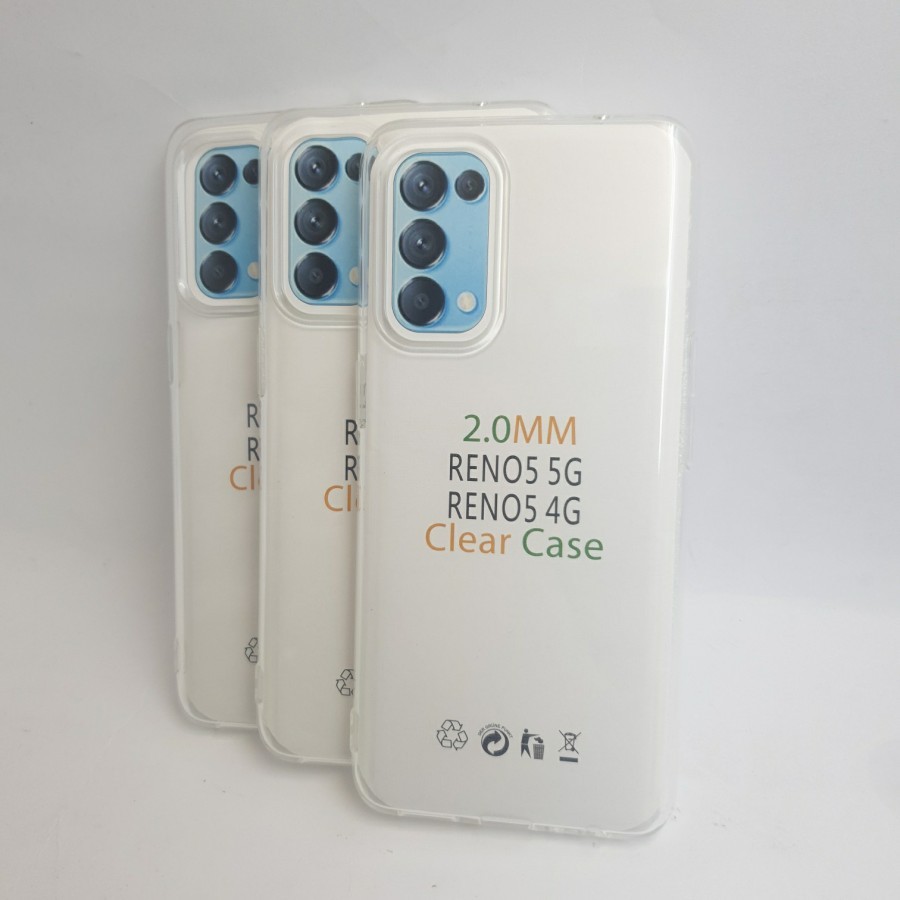 Clear Case Oppo Reno 5 5G 4G Softcase Premium 2MM Transparan Bening