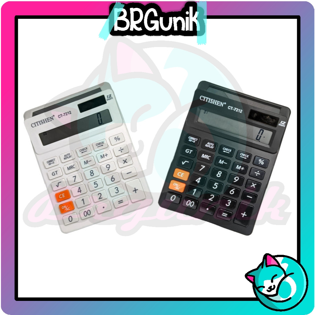 

BRGUNIK Kalkulator citizen ct-7212 12digit check and correct calculator dagang kalkulator akuntansi R1101